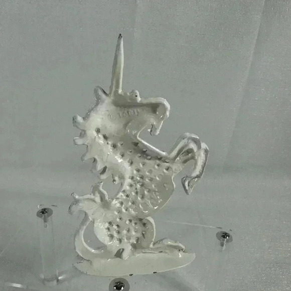 Unicorn Metal‎ Earring Holder 5" White Vintage 80s - Picture 3 of 5